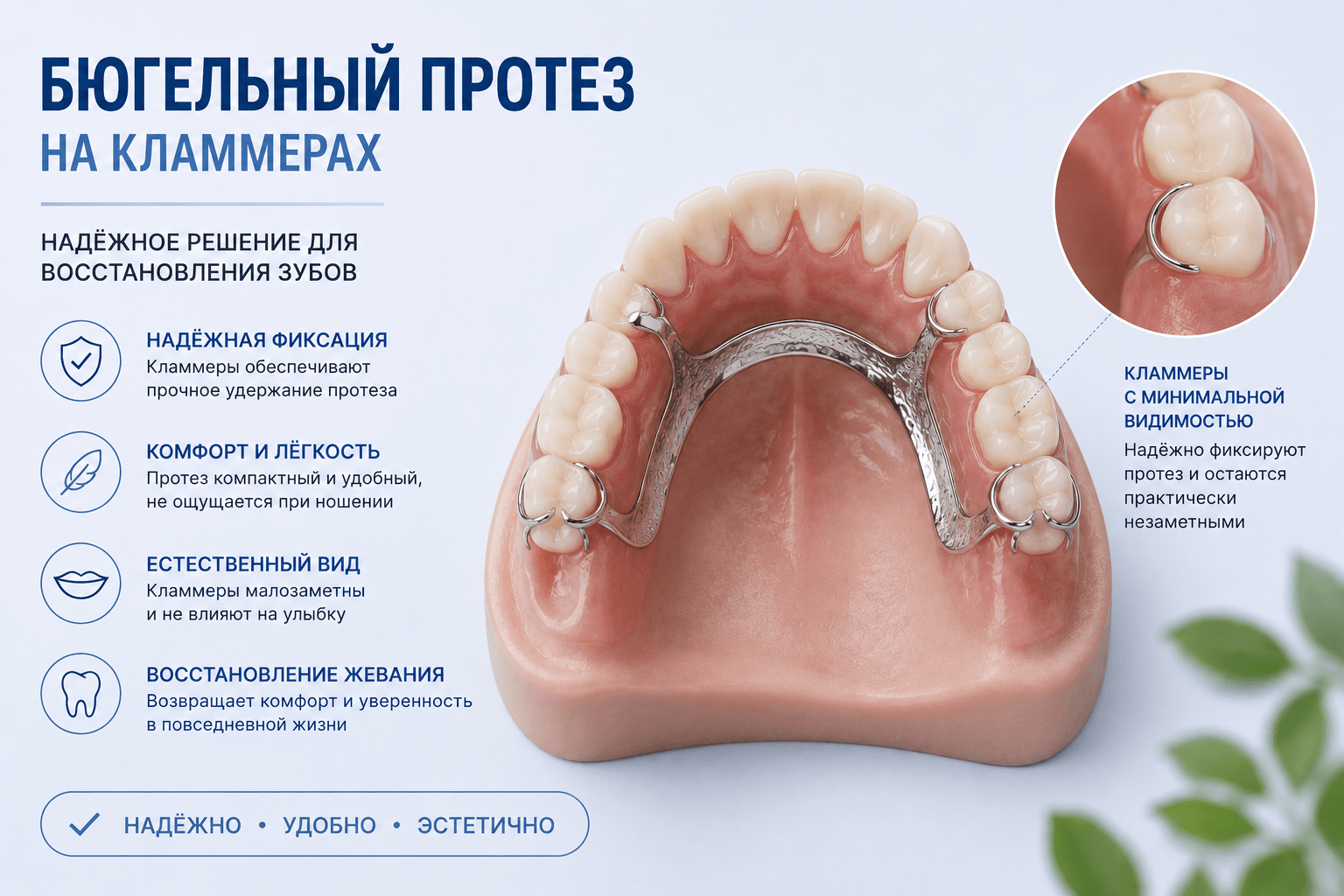 Бюгельный протез на кламмерах